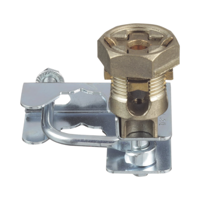 [GPQC10-1/0] Abrazadera para Tierra Física en Base de Piso Falso, para Cables de 6 a 1/0 AWG. Para Pedestales Cuadrados de 7/8" y Circulares de 1" a 1 1/8"