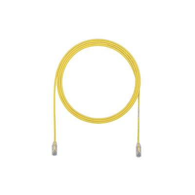 [UTP28SP3YL] Cable de Parcheo TX6, UTP Cat6, Diámetro Reducido (28AWG), Color Amarillo, 0.91 Metros (3 Pies)