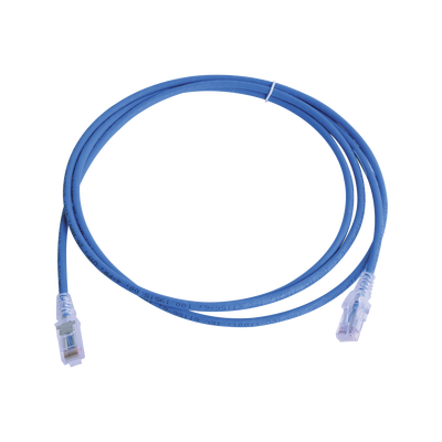 [MC6-07-06B] Patch Cord MC6 Modular Cat6 UTP, CM/LS0H, 2.13 Metros (7 Pies), Color Azul, Versión Bulk (Sin Empaque Individual)