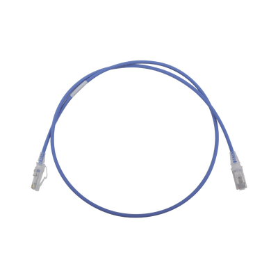 [MC6-03-0628] Patch Cord MC6 Modular Cat6 UTP, CM/LS0H, 0.91 Metros (3 Pies), Color Azul, Diámetro Reducido (28AWG)