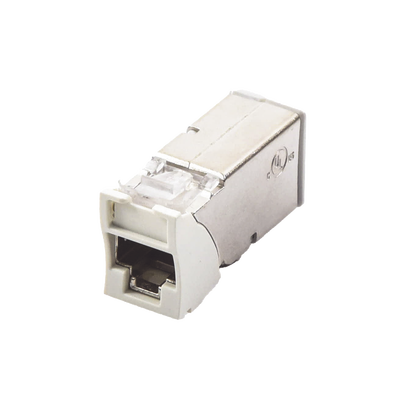 [Z6A-S02B] Jack Z-Max Cat6A, Blindado, Montaje Híbrido en Placa de Pared (Plano y Angulado), Color Blanco, Versión Bulk (Sin Empaque Individual)