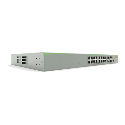 [AT-FS980M-18PS-10] Switch PoE+ Administrable CentreCOM FS980M, Capa 3 de 16 Puertos 10/100 Mbps + 2 puertos RJ45 Gigabit/SFP Combo, 250W