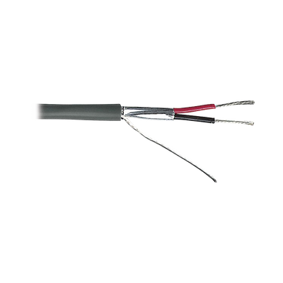 [9222] Cable 2 x 18 AWG / Blindado / 305 Metros (1000 Pies) / Riser / UL / Color Gris / Hecho en México