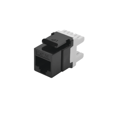 [LP-KJ-549-BK] Módulo Jack Keystone Cat5e con Terminación en Ángulo 180 - Color Negro
