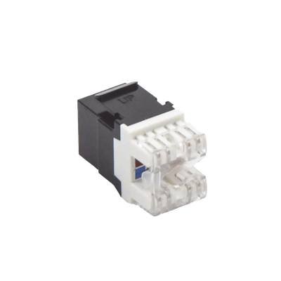 [LP-KJ-649-BK] Módulo Jack Keystone Cat6 con Terminación en Ángulo 180 - Color Negro