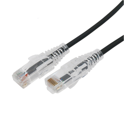 [LP-UT6A-100-BK28] Cable de Parcheo Slim UTP Cat6A - 1 Metro (3.28 Pies) Negro, Diámetro Reducido (28 AWG)