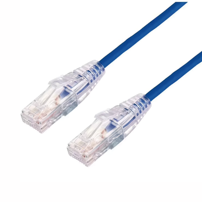 [LP-UT6A-100-BU28] Cable de Parcheo Slim UTP Cat6A - 1 Metro (3.28 Pies) Azul, Diámetro Reducido (28 AWG)