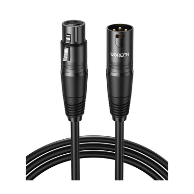 [20716] Cable para Micrófono XLR Tipo Canon Macho a Hembra | 15 Metros | Plug & Play | Anti interferencias | Triple Blindaje | Alta Calidad | Color Negro.