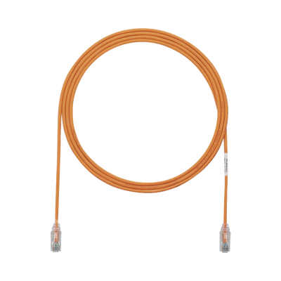 [UTP28SP7OR] Cable de Parcheo TX6, UTP Cat6, Diámetro Reducido (28AWG), Color Naranja, 2.13 Metros (7 Pies)